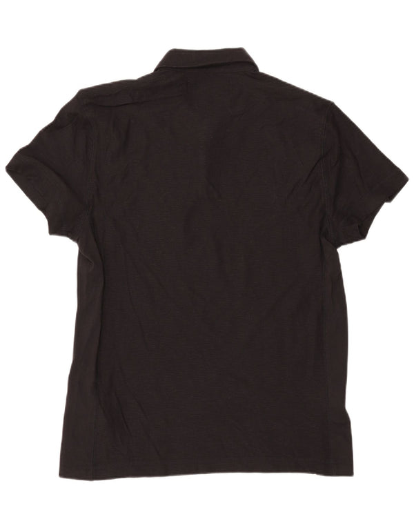 Męska koszulka polo CALVIN KLEIN JEANS z grafiką, średnia czarna, bawełniana