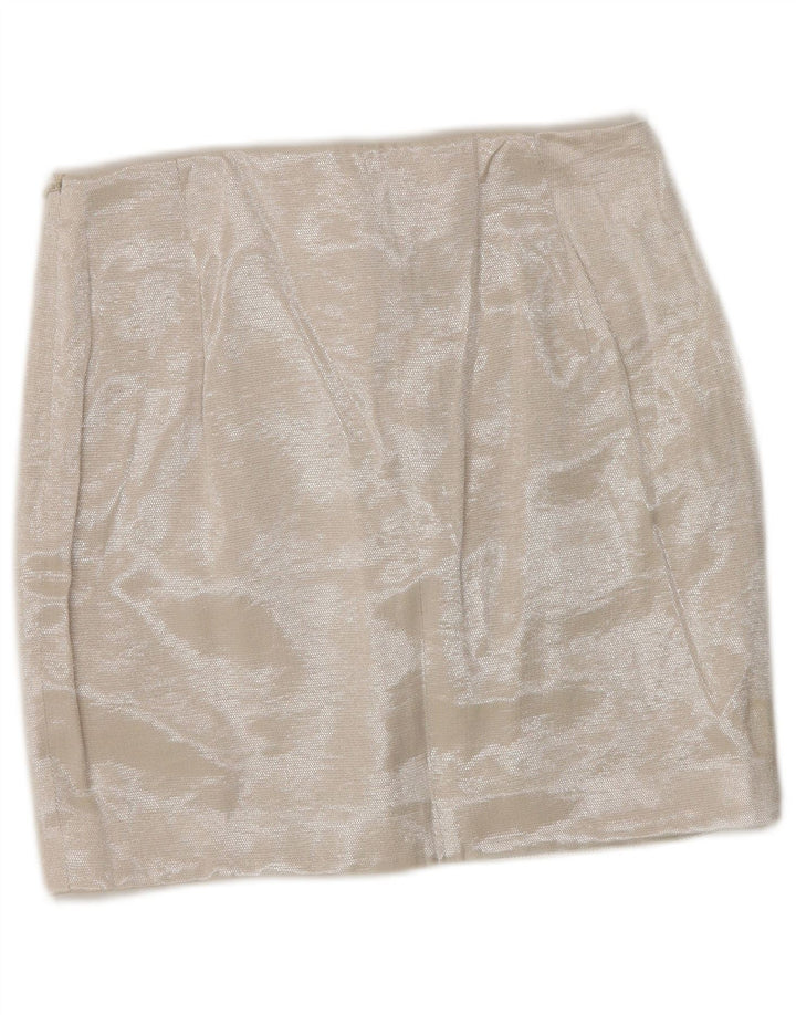 KAREN MILLEN Damska spódniczka mini UK 8 Small W26 Beżowa wiskoza