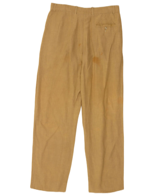 Męskie spodnie chino w stylu vintage IT 46 Small W30 L29 Khaki Linen