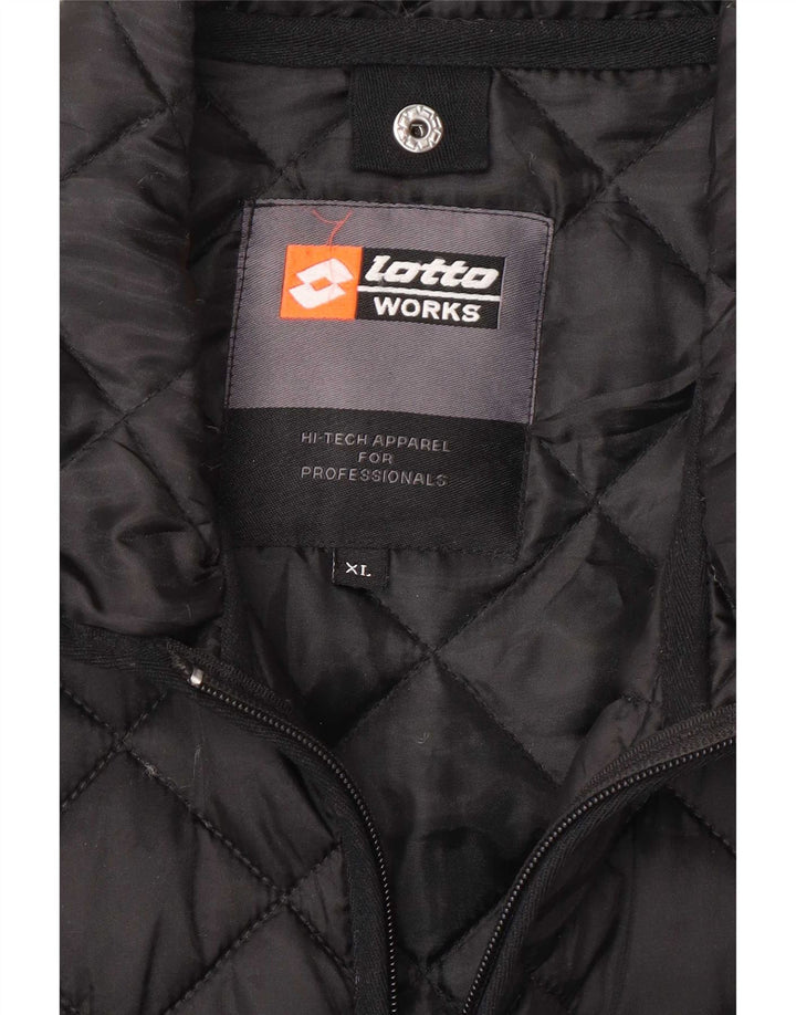 Pikowana kurtka męska Lotto UK 42 XL, czarna, poliamidowa