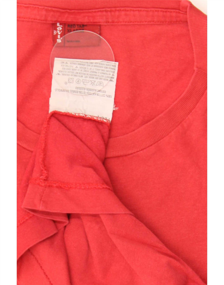 Męska koszulka z grafiką Levi's Top XL, czerwona, bawełniana