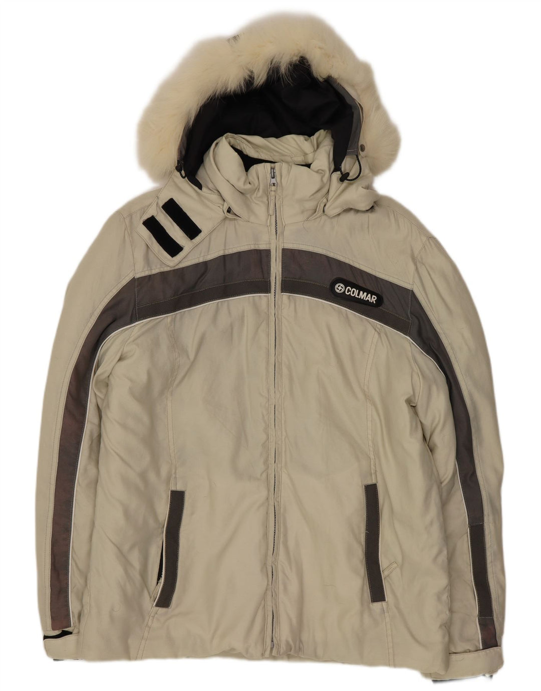 Męska kurtka narciarska z kapturem Colmar IT 46 Small Beige Colorblock