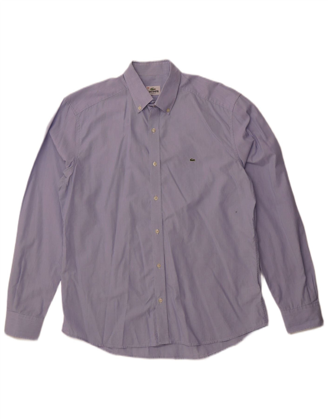 Koszula męska Lacoste Slim Fit, rozmiar 42, duża, niebieska, bawełniana w prążki