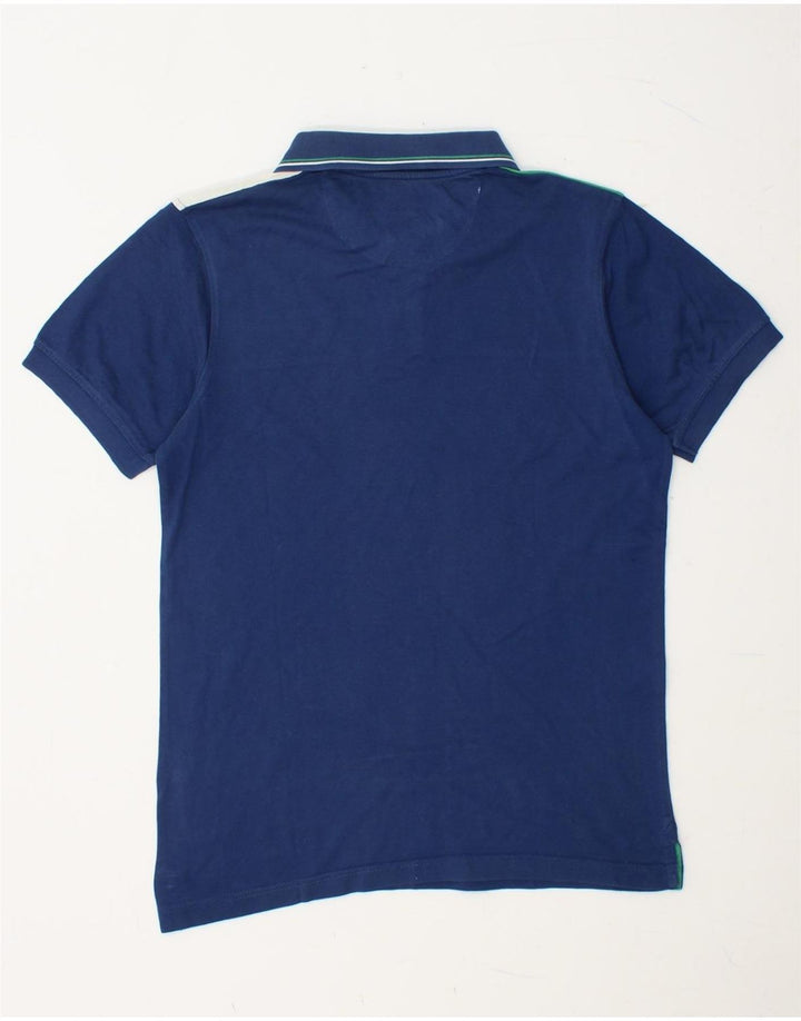 HARMONT & BLAINE Męska koszulka polo o wąskim kroju, mała, niebieska, bawełniana w bloki kolorów