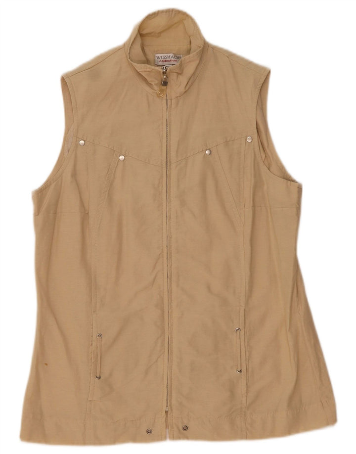 Damska kamizelka oversize Wissmach UK 10 Small, beżowa, bawełniana