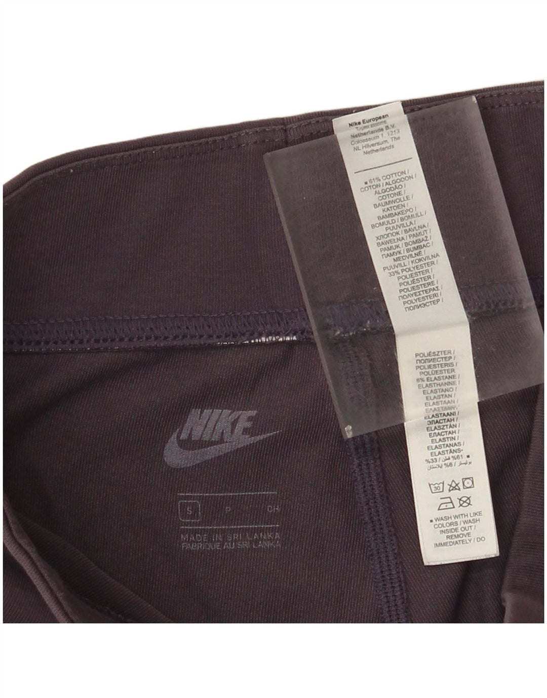 Legginsy damskie Nike UK 10, małe, fioletowe, bawełniane