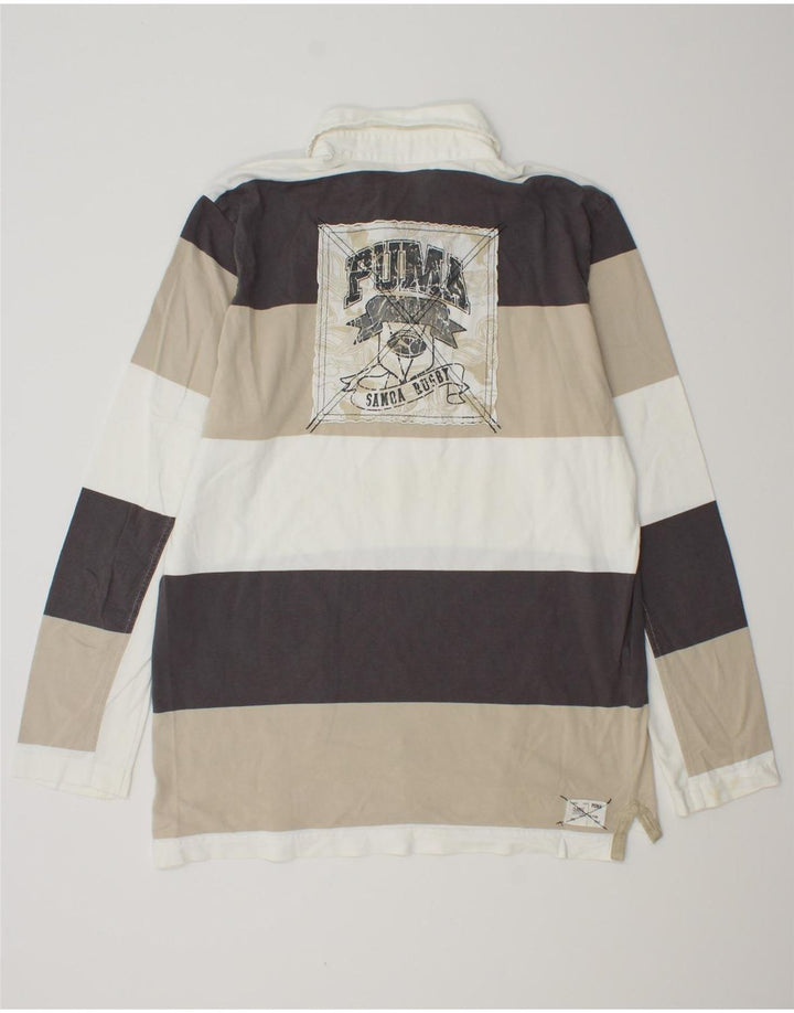 Męska koszulka polo do rugby PUMA z długimi rękawami i dużymi, kolorowymi paskami