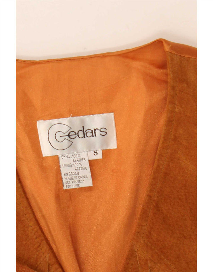 Kamizelka damska Cedars Western Suede UK 10 Small Beżowa skóra