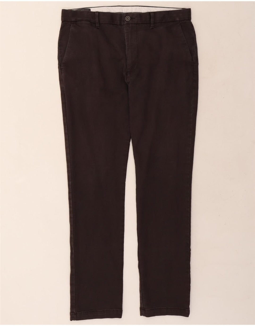 Marks & Spencer Męskie spodnie typu slim chino W36 L33 Brązowa bawełna
