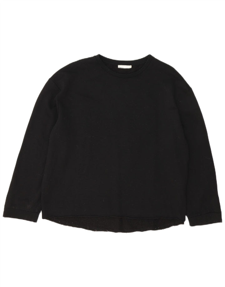Bluzka damska Zara Trafaluc Oversize Top UK 16, duża czarna bawełna