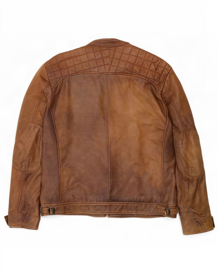 Kurtka skórzana męska Ashwood UK 48 4XL brązowa