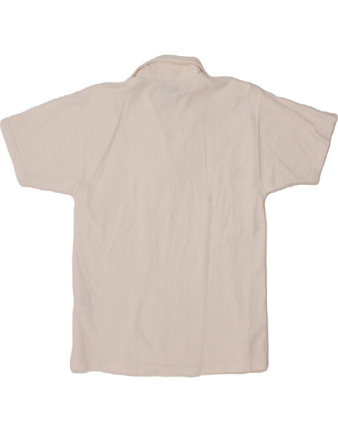 VINTAGE Mens Polo Shirt Large White Cotton Vintage Vintage and Second-Hand Vintage from Messina Hembry 