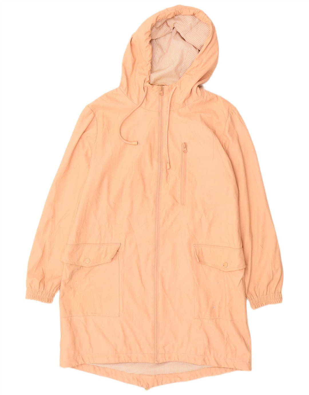 Damski płaszcz przeciwdeszczowy z kapturem Zara UK 10 Small Pink Poliuretan