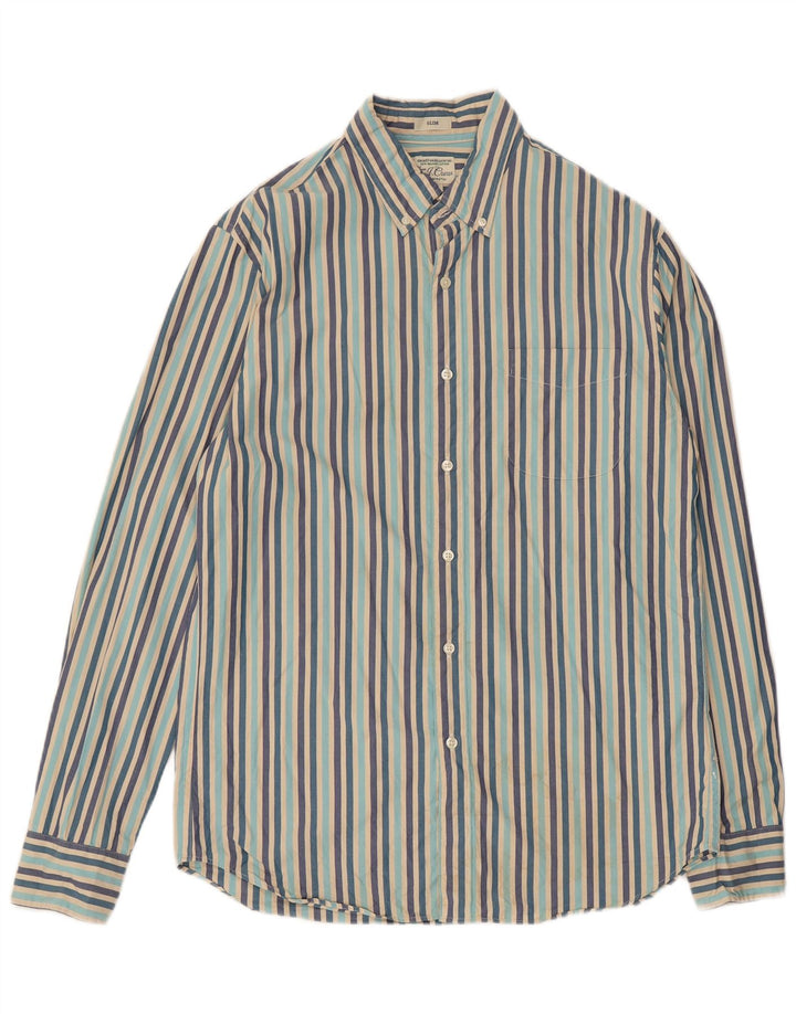 Koszula męska J. Crew, średniej wielkości, wielokolorowa, bawełniana w prążki