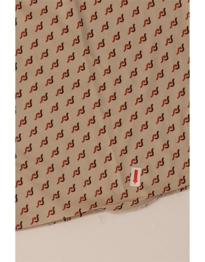 Damska koszula pulowerowa VINTAGE UK 16, duża, beżowa, geometryczna