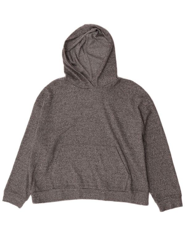 Marks & Spencer Damski sweter oversize z kapturem, UK 18 XL, szary, nakrapiany