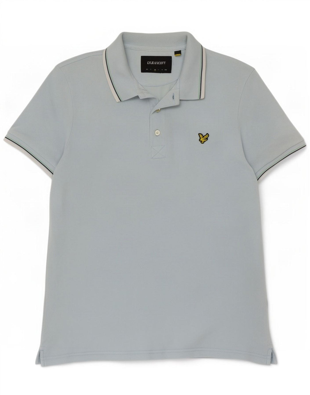 Męska koszulka polo Lyle & Scott, bawełniana w średnie niebieskie paski