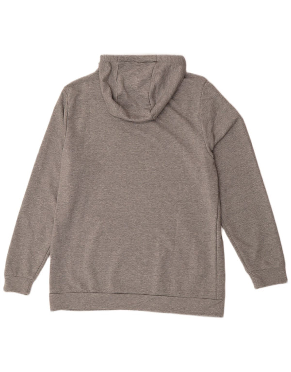 Męski sweter z kapturem Nike Dri Fit, średnioszary, bawełniany