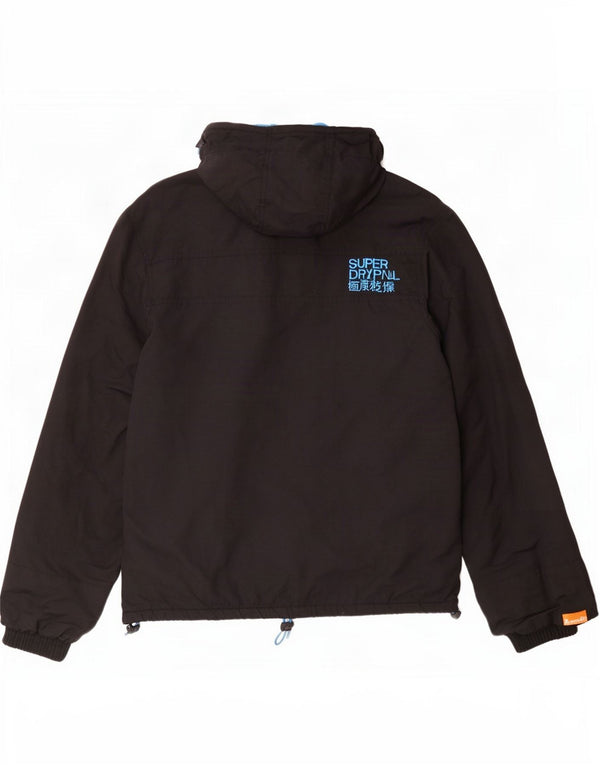 Męska kurtka wiatrówka z kapturem Superdry The Windcheater UK 38, średnia czarna