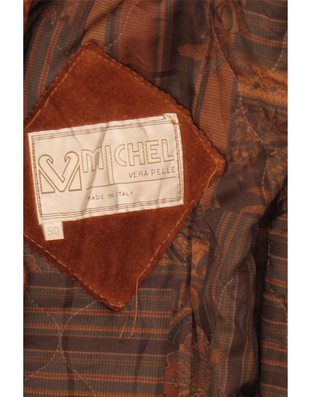 Damski płaszcz zamszowy typu oversize Michel IT 50 XL, brązowa skóra