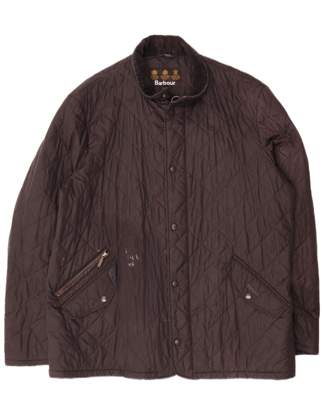 Męska pikowana kurtka BARBOUR UK 42 XL, czarna, poliester