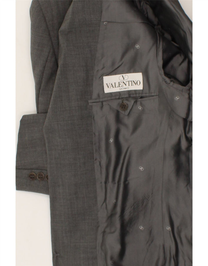 VALENTINO Męski 2-częściowy komplet z 3 guzikami IT 48 Medium W38 L32 Szara dziewicza wełna