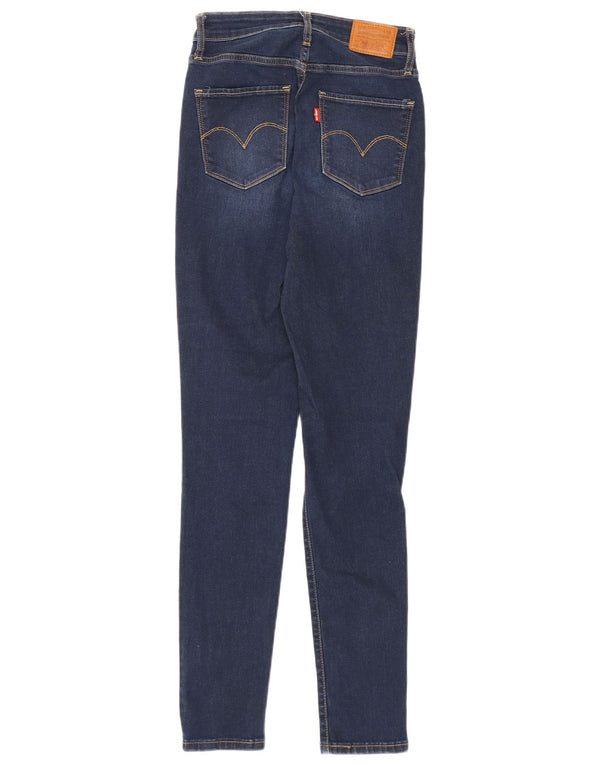 Damskie jeansy Levi's 721 z wysokim stanem W25 L29 Granatowa bawełna