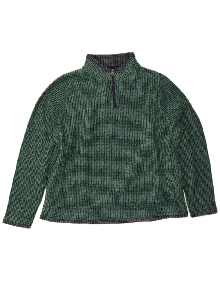 Męski sweter polarowy Weird Fish z zamkiem błyskawicznym XL, zielony, poliestrowy