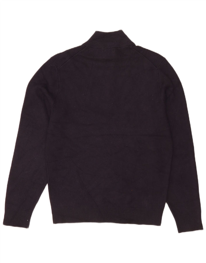 Męski sweter zapinany na zamek Massimo Dutti, średni granatowy