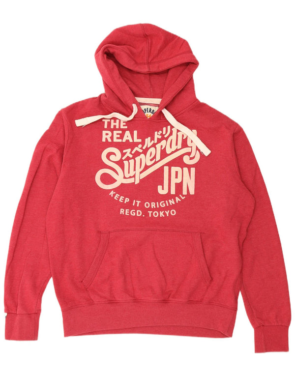 Męski sweter z kapturem Superdry Graphic 2XL, czerwony, bawełniany