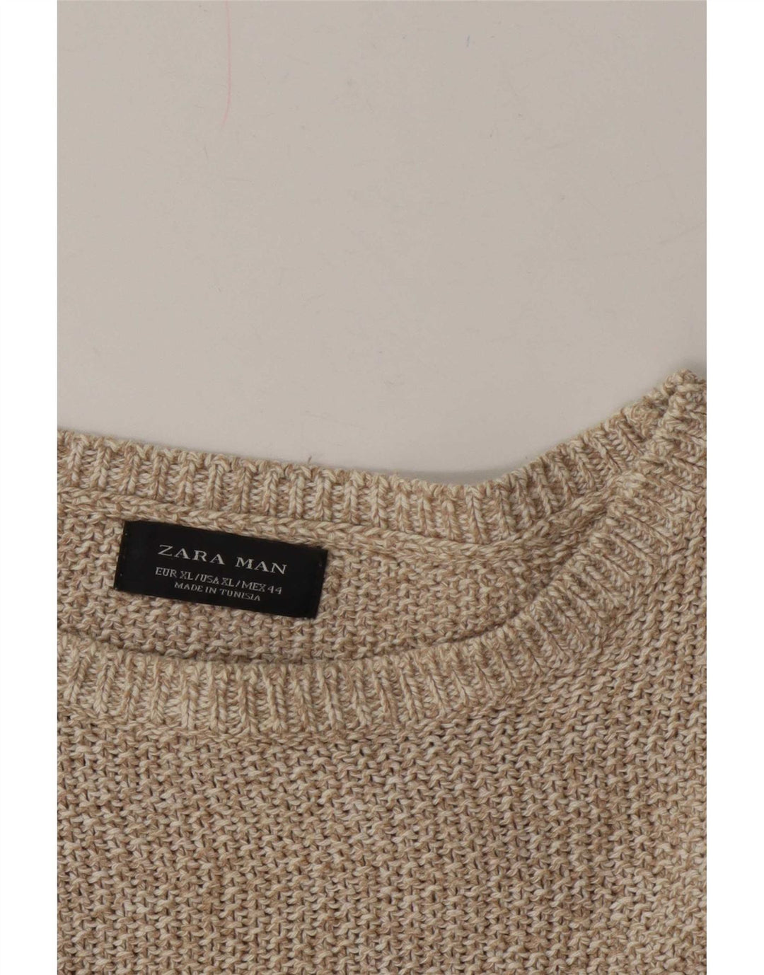 Męski sweter Zara z dekoltem w łódkę XL, szary, nakrapiany