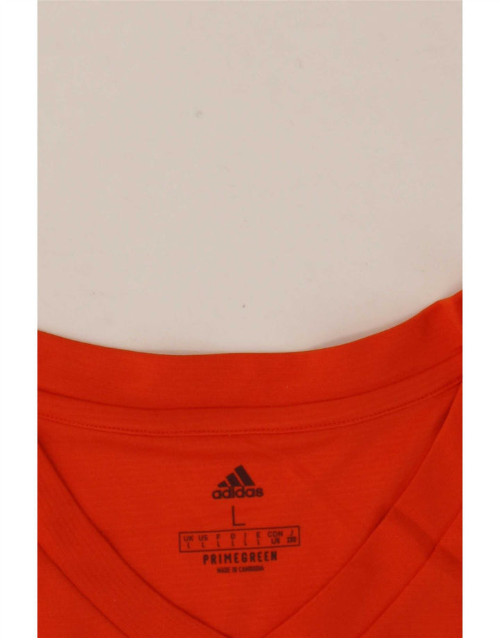 Adidas Męskie Aeroready Top z długim rękawem, duże, pomarańczowe