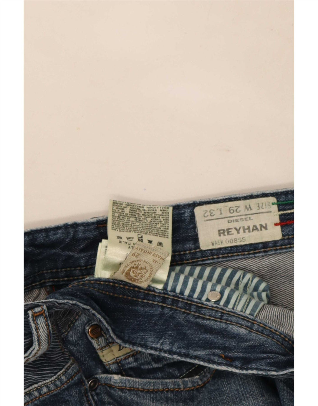 Diesel Męskie Reyhan Bootcut Jeans W29 L32 Granatowa bawełna