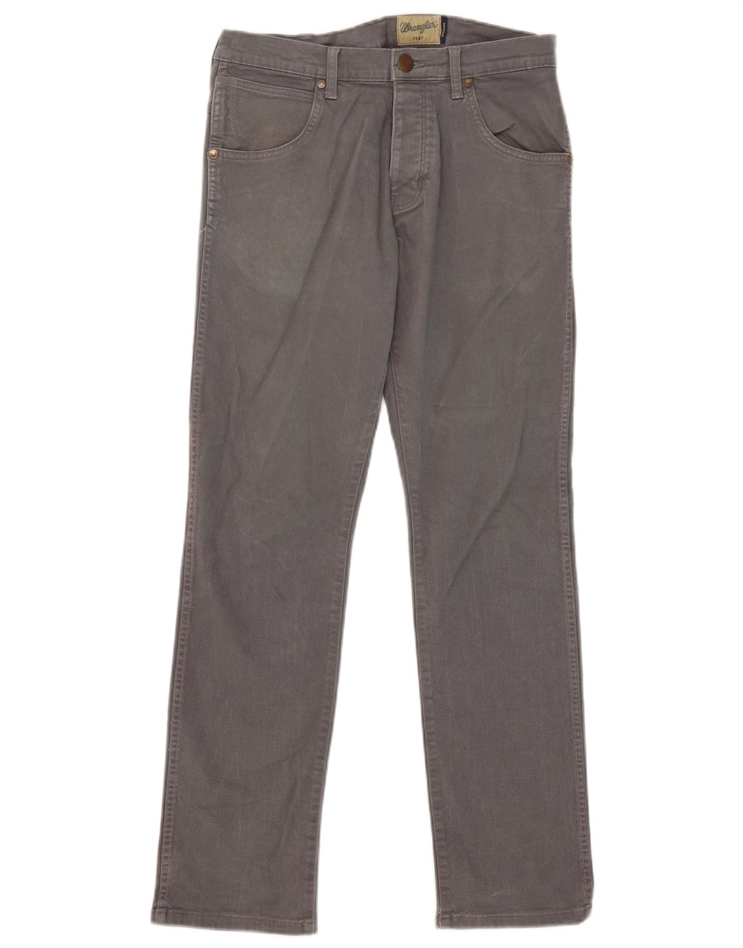 WRANGLER Męskie proste dżinsy Spencer W32 L32 Szara bawełna