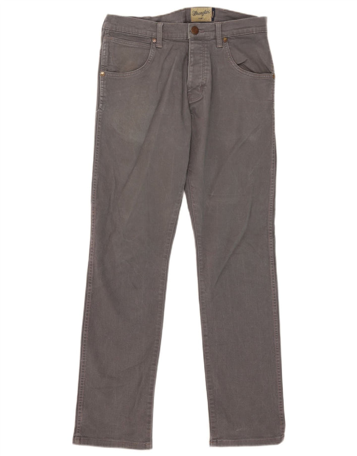 WRANGLER Męskie proste dżinsy Spencer W32 L32 Szara bawełna