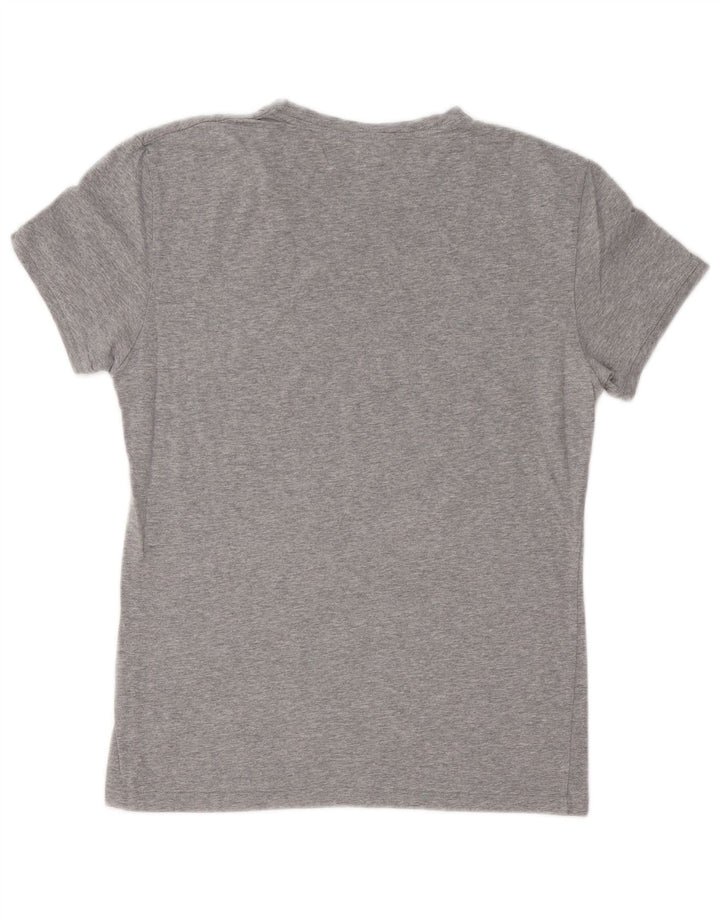 T-shirt męski Diadora, mały, szary, bawełniany