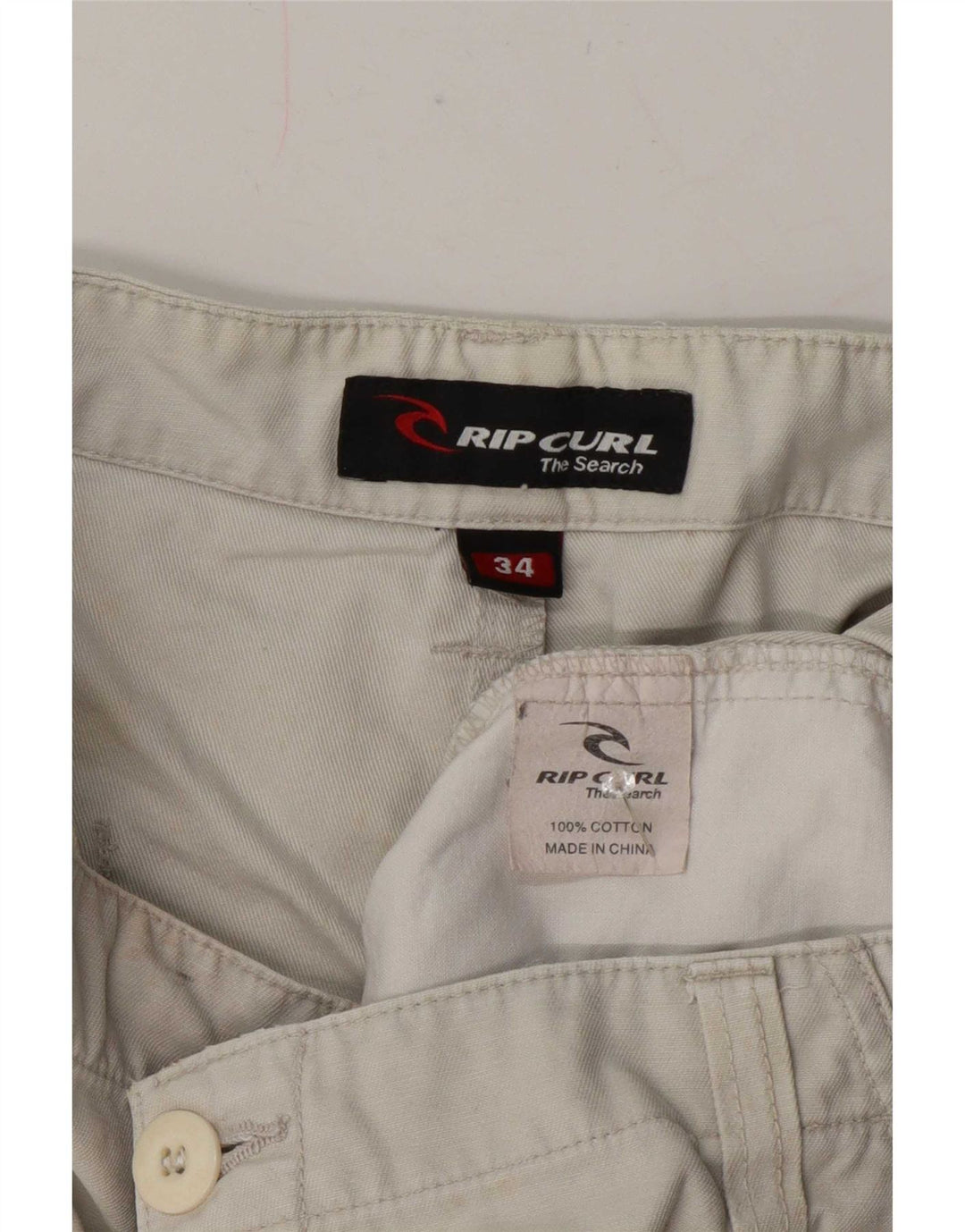 Męskie szorty Rip Curl Graphic Casual W34, duże, beżowe, bawełniane