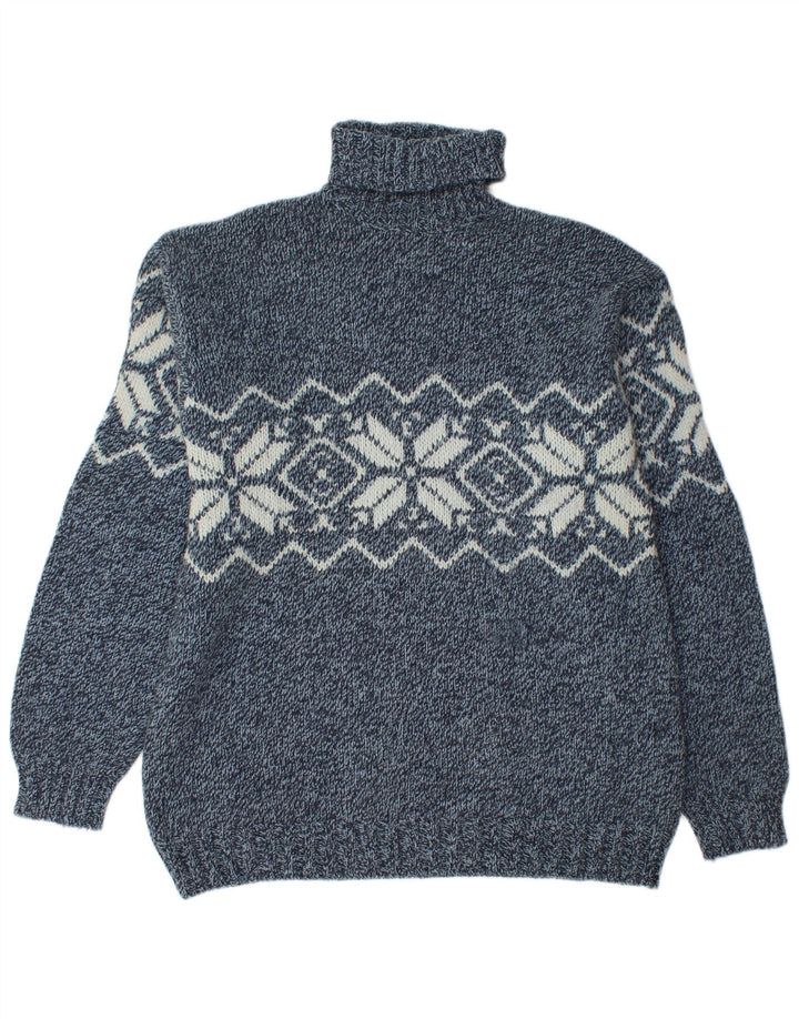 Sweter męski Barbieri z golfem XL granatowy Fair Isle