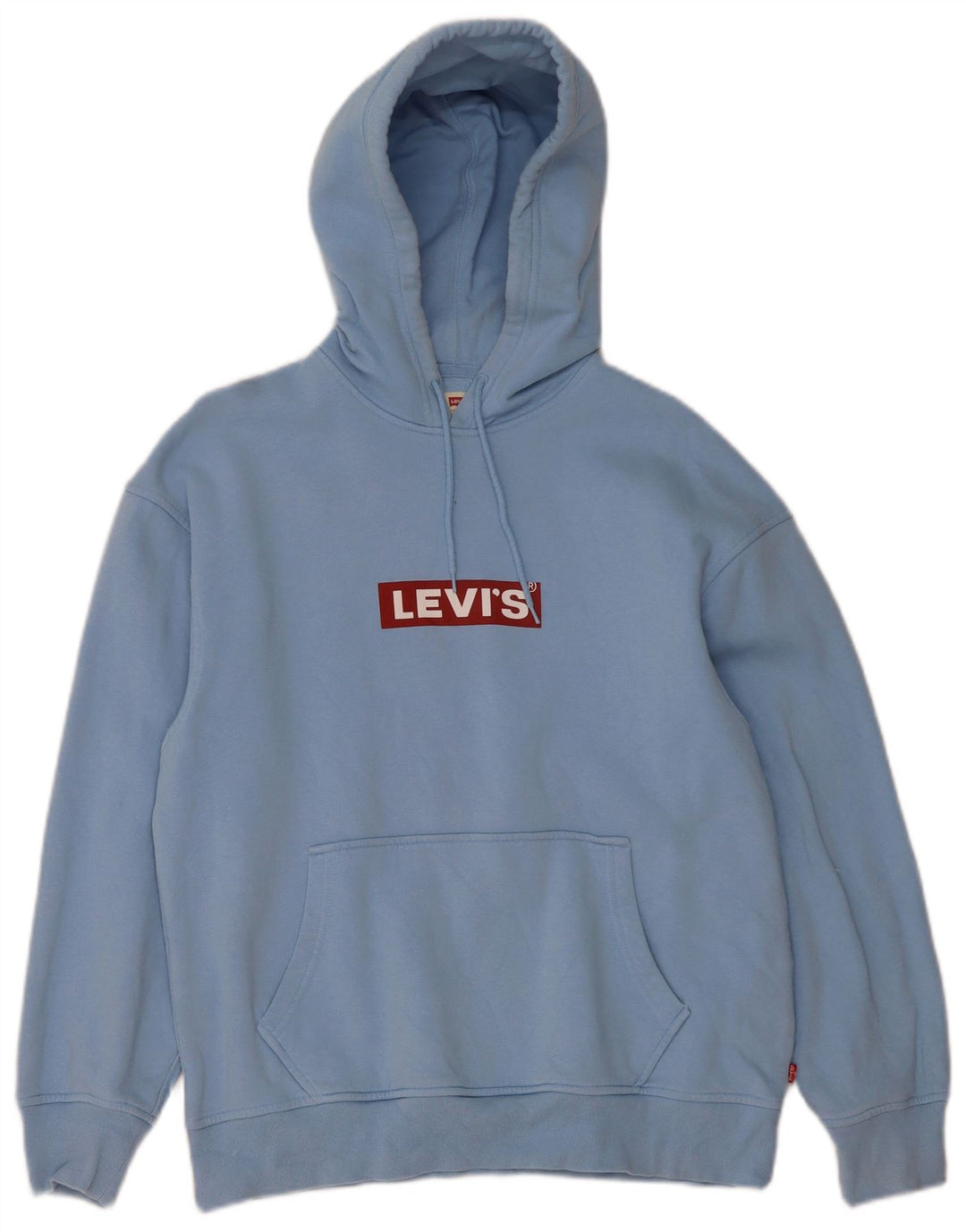 Męski sweter z kapturem i grafiką Levi's, mały, niebieski, bawełniany
