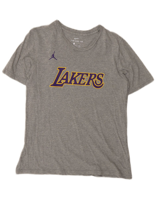 Chłopięcy T-shirt z grafiką Nike Lakers na 14-15 lat, duży, szary, bawełniany