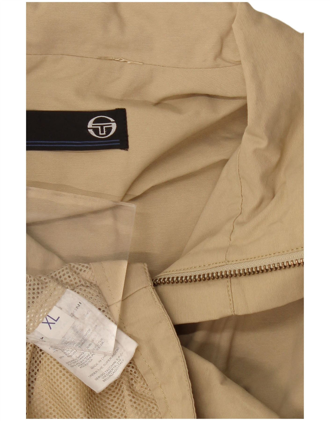 Męska kurtka bomberka Sergio Tacchini UK 42 XL, beżowa, bawełniana