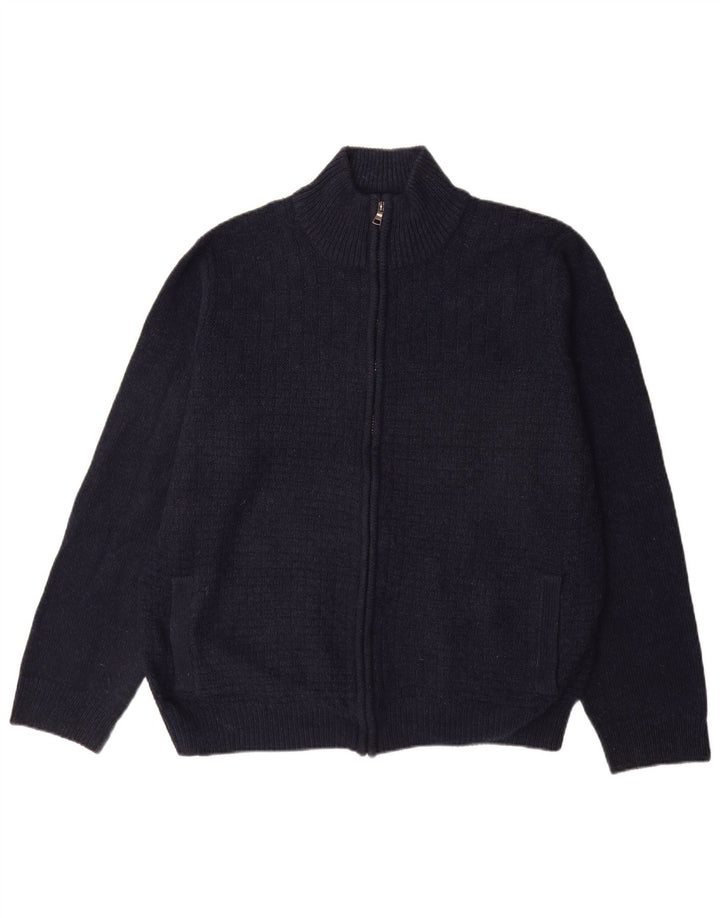 Marks & Spencer Męski sweter rozpinany na zamek XL, granatowy, akryl