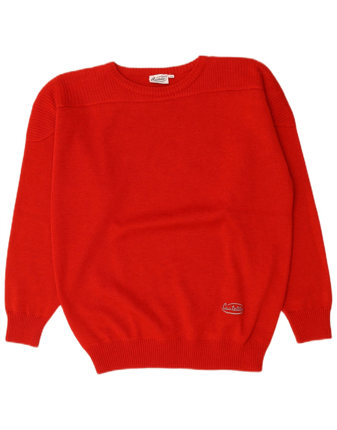 Damski sweter z okrągłym dekoltem Castello IT 54 2XL Czerwony poliakryl