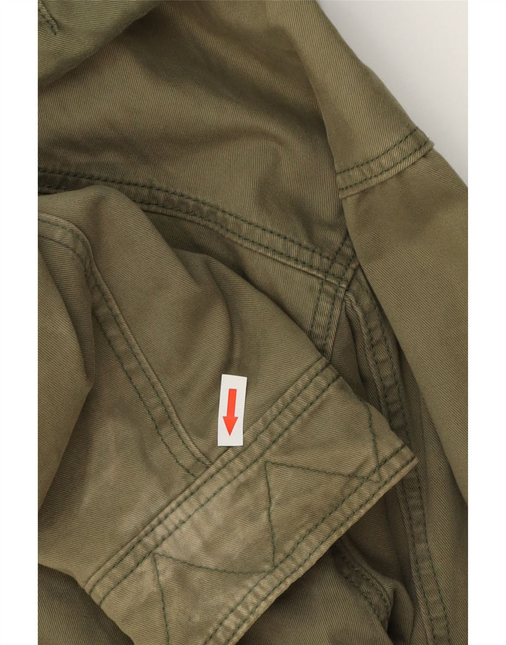 Męska kurtka parka z kapturem NIKE UK 39/41, średnia bawełna khaki
