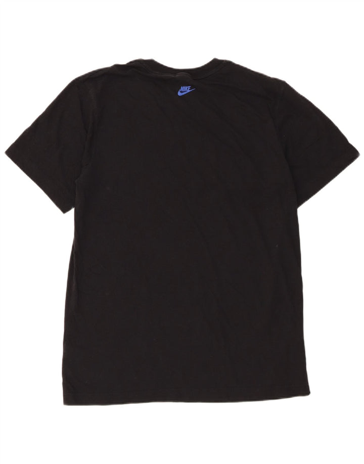 Męski T-shirt z grafiką Nike, średni czarny, bawełniany