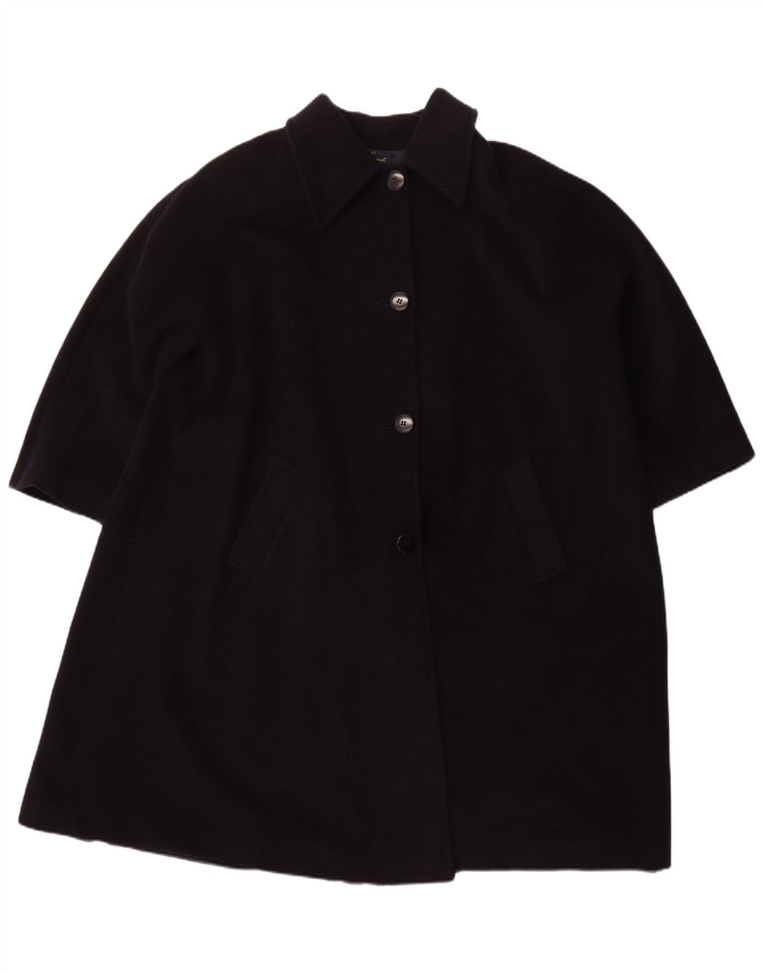 LUISA SPAGNOLI Damski płaszcz oversize UK 16, duży, granatowy, z dziewiczej wełny