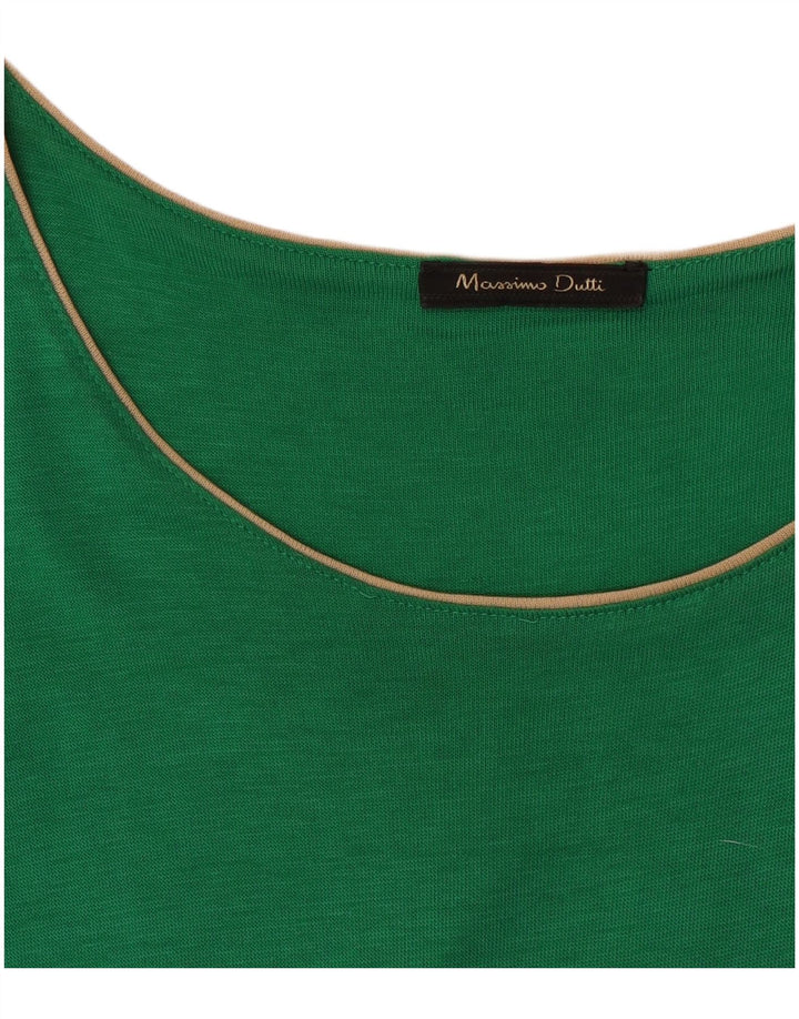 Damska sukienka typu shift bez rękawów Massimo Dutti UK 8 Small Green