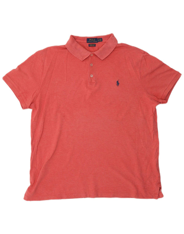 POLO RALPH LAUREN Męska koszulka polo slim fit XL, czerwona, bawełniana