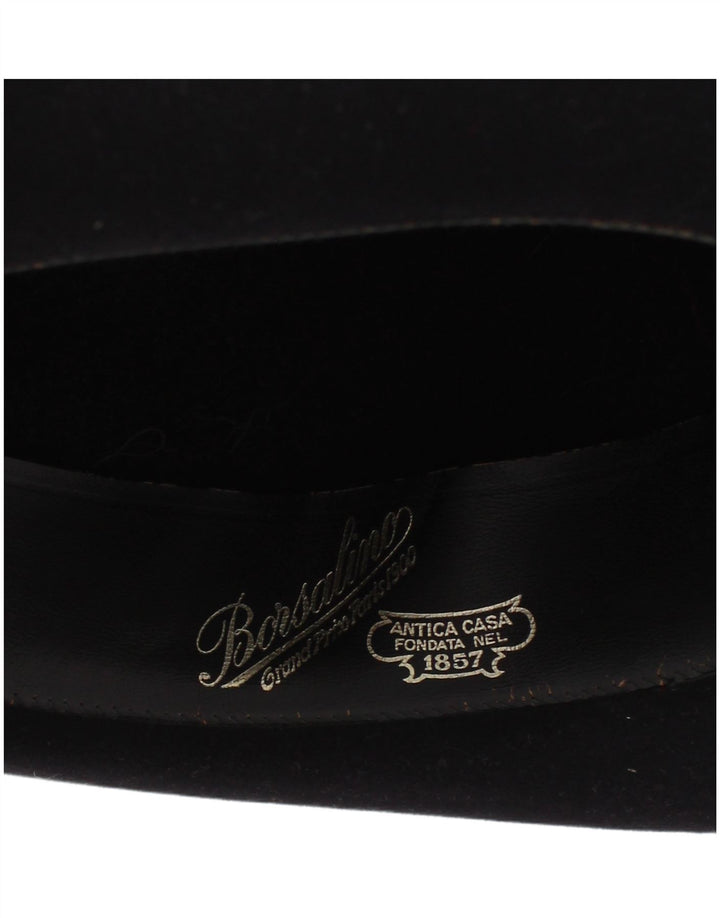 Borsalino Męski kapelusz Fedora, mały, czarny, klasyczny