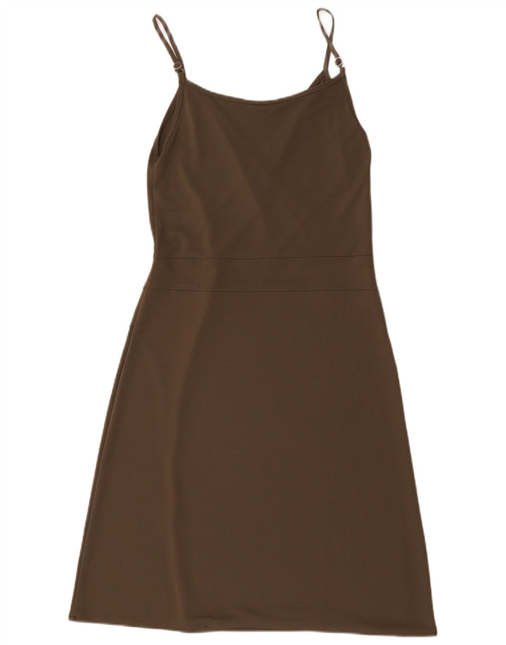 Marks & Spencer Damska sukienka o linii A bez rękawów UK 12, średni khaki